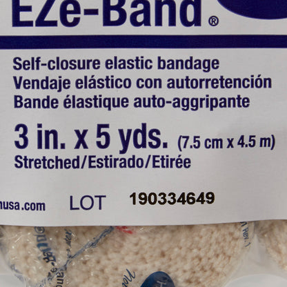 EZe-Band® LF Elastic Bandage 3 Inch X 5 Yard Double Hook and Loop Closure Tan NonSterile Standard Compression (442366_PK)