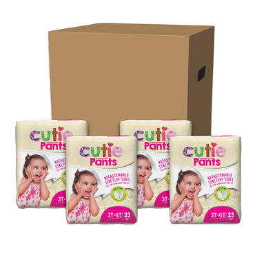Cutie Pants® Female Toddler Training Pants Size 3T to 4T Disposable Heavy Absorbency (831580_CS)