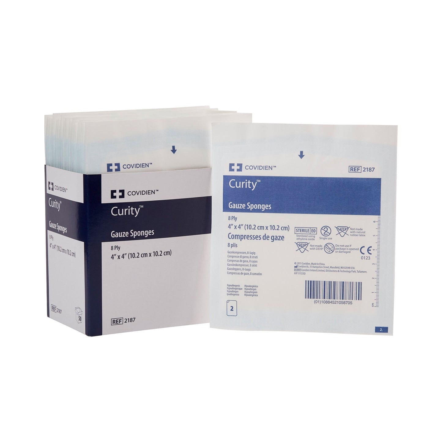 Curity™ Gauze Sponge 4 X 4 Inch 8-Ply Sterile 2 per Pack (688659_CS)