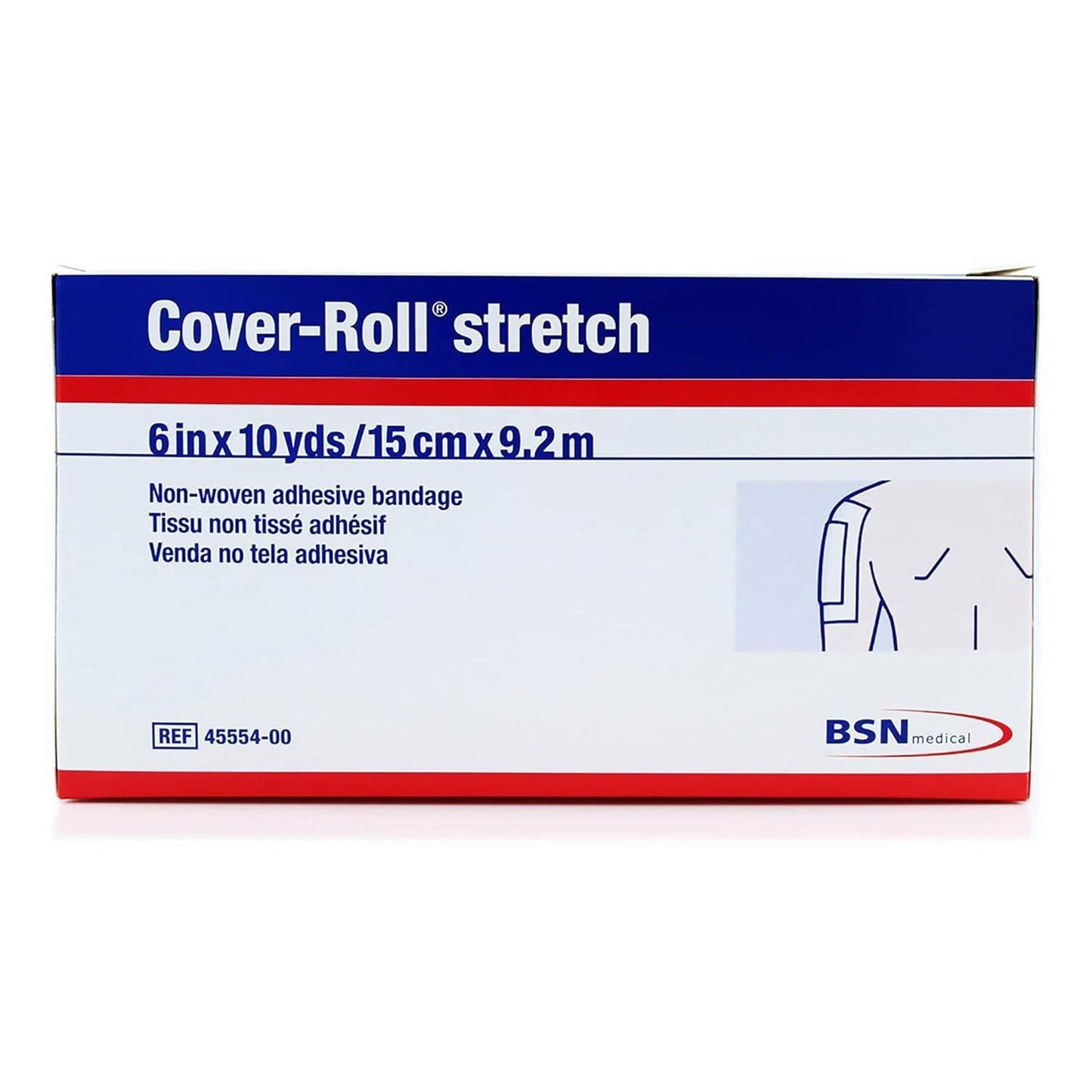 Cover-Roll® Stretch Dressing Retention Tape with Liner White 6 Inch X 10 Yard Nonwoven Polyester NonSterile (192145_BX)