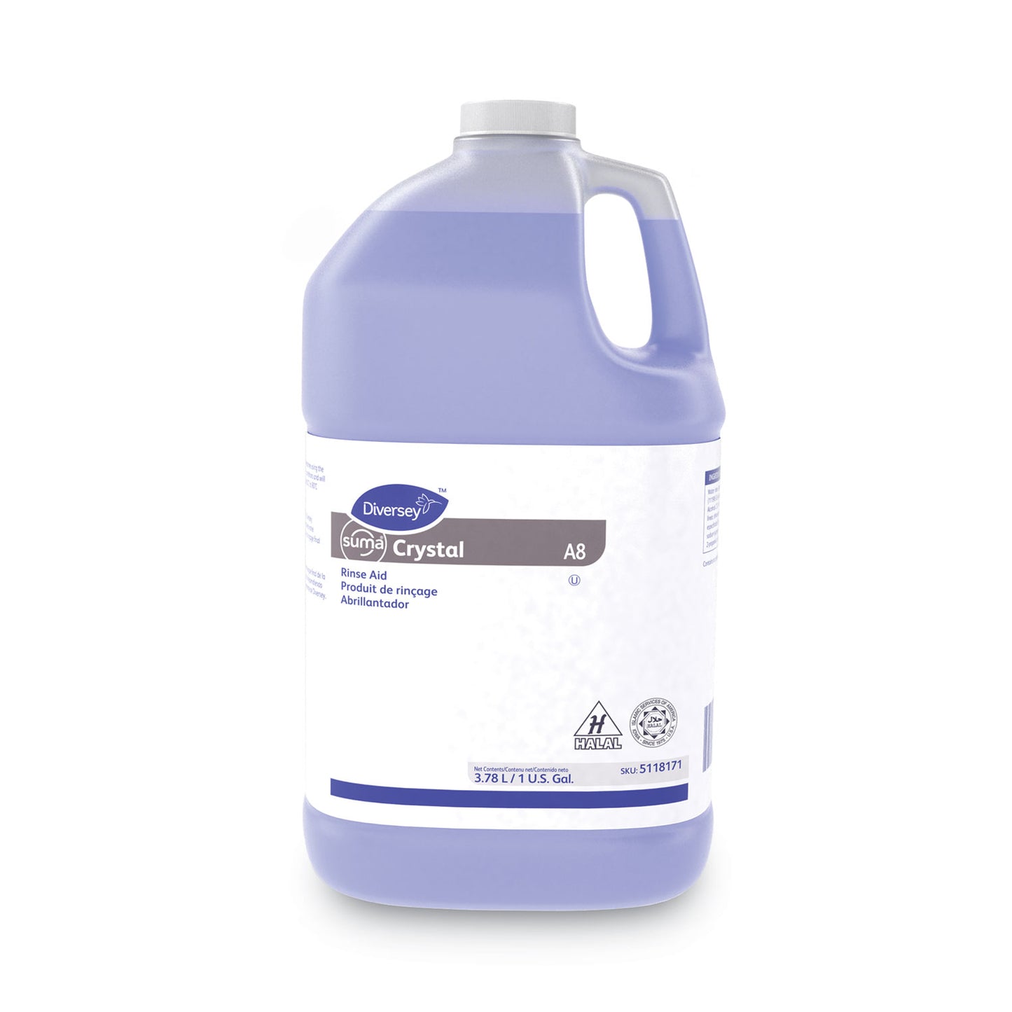 Diversey™ Suma Crystal A8 Concentrate, 1 gal Container, 4/Carton (DVS5118171)