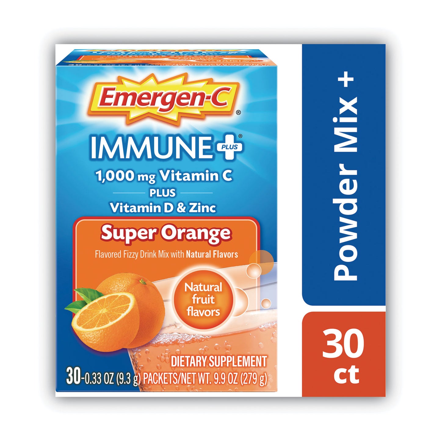 Emergen-C® Immune+ Formula, 0.33 oz, Super Orange, 30 Packets (PFYF85898100042)