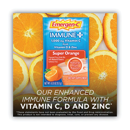 Emergen-C® Immune+ Formula, 0.33 oz, Super Orange, 30 Packets (PFYF85898100042)