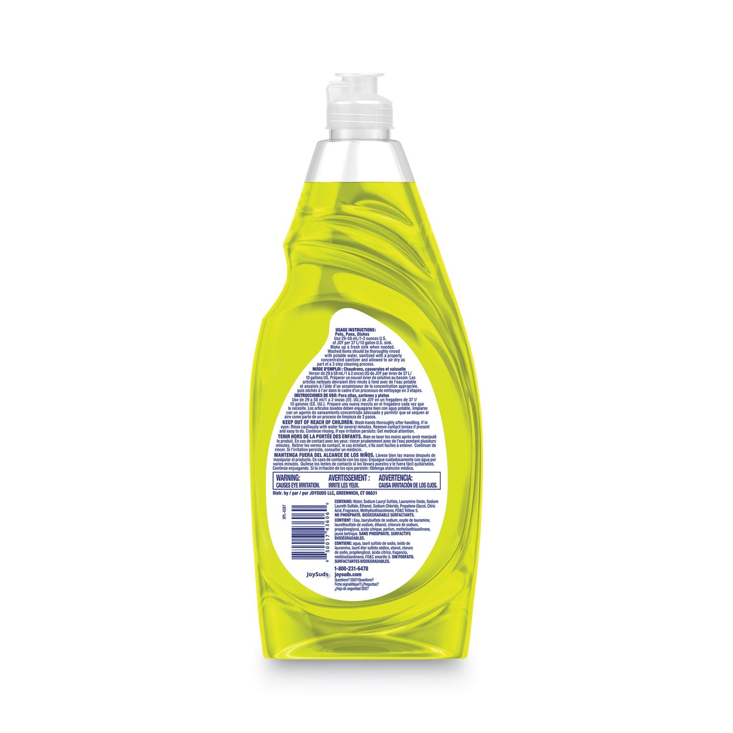 Joy® Dishwashing Liquid, Lemon Scent, 38 oz Bottle (JOY43606EA)