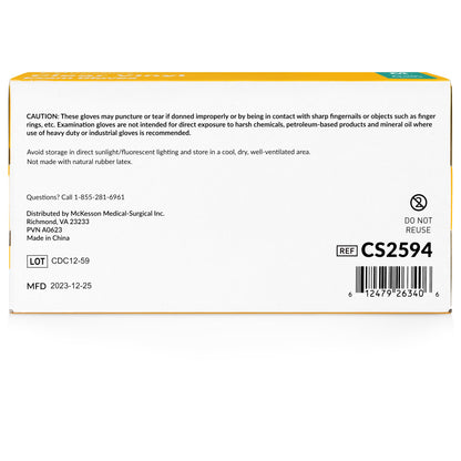 CareStock™ Exam Glove Medium NonSterile Vinyl Standard Cuff Length Smooth Clear Not Rated (1230908_CS)