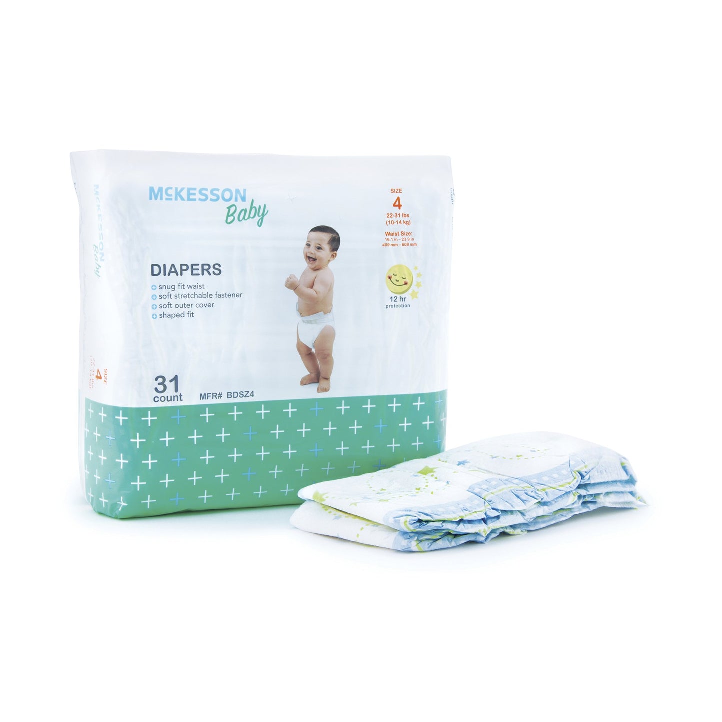 McKesson Unisex Baby Diaper Size 4 Disposable Heavy Absorbency (1144477_BG)