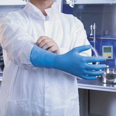 Ansell 93-243 Disposable Gloves, Nitrile, 4.7 mil, Large, Blue (748-93-243-090)