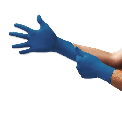Ansell UltraSense® US-220 Nitrile Disposable Gloves, Finger - 11 mm; Palm - 8 mm, Large, Blue (748-US-220-L)