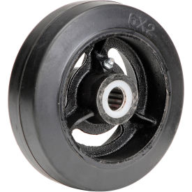 Global Industrial 6" x 2" Mold-On Rubber Wheel - Axle Size 3/4" (WB748609)