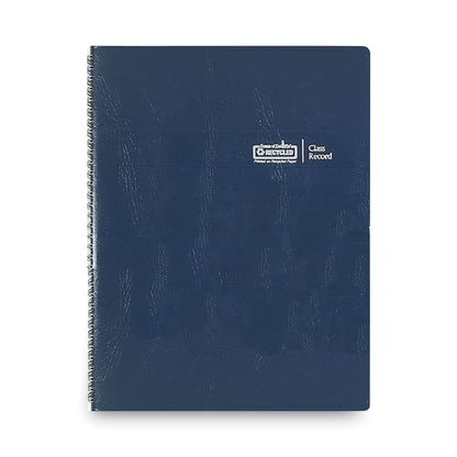 House of Doolittle™ Recycled Class Record Book, 8 Classes, 35 Students, 9 to 10 Week Terms, 40-Week Span, Blue Cover, 11 x 8.5 Sheets (HOD51407)