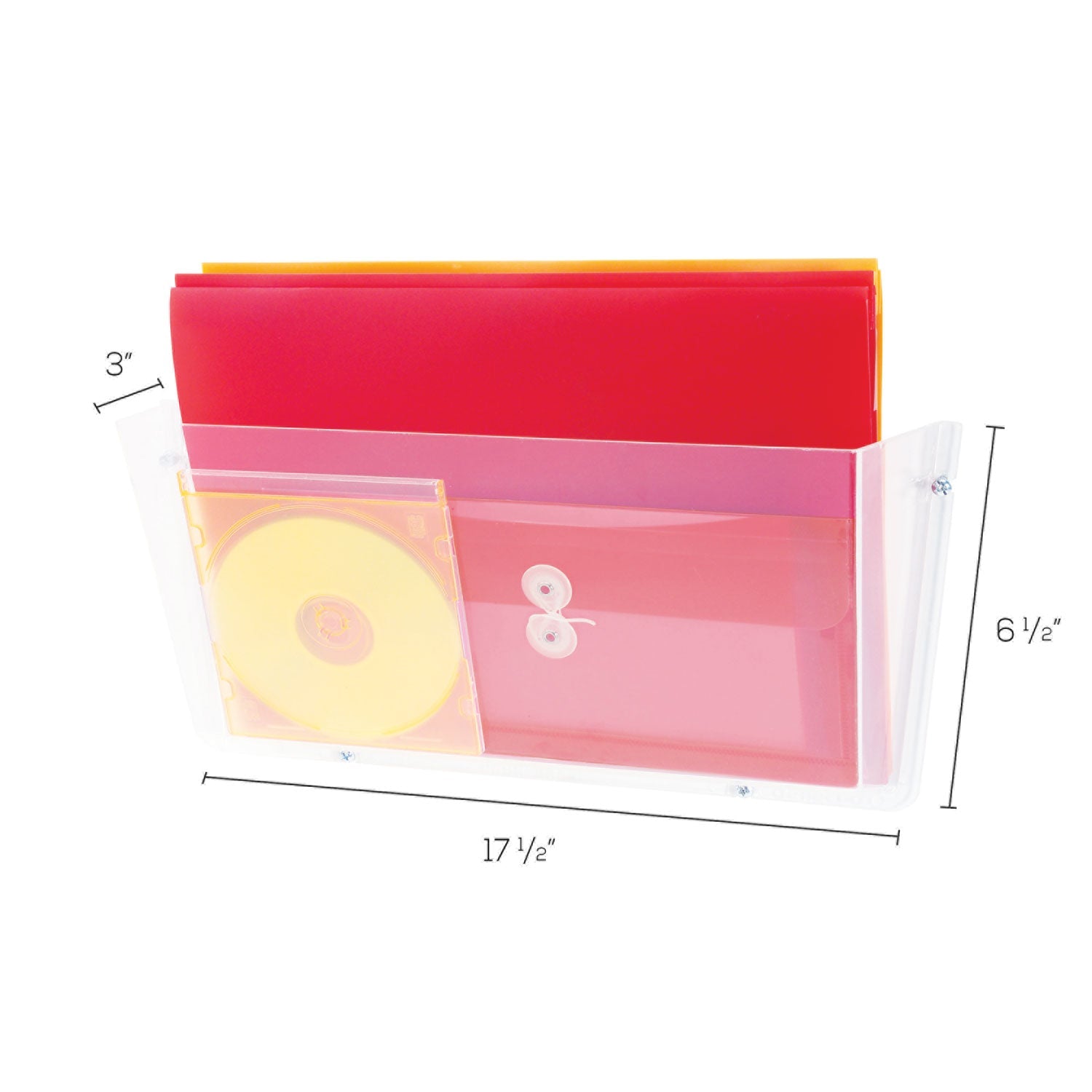 Doctors File Unbreakable deflecto® Unbreakable DocuPocket Wall File, Legal Size, 17.5