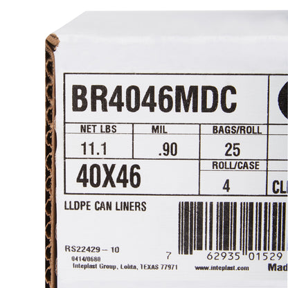 McKesson Trash Bag 45 gal. Clear LLDPE 0.90 mil 40 X 46 Inch Star Seal Bottom Coreless Roll (1137634_CS)