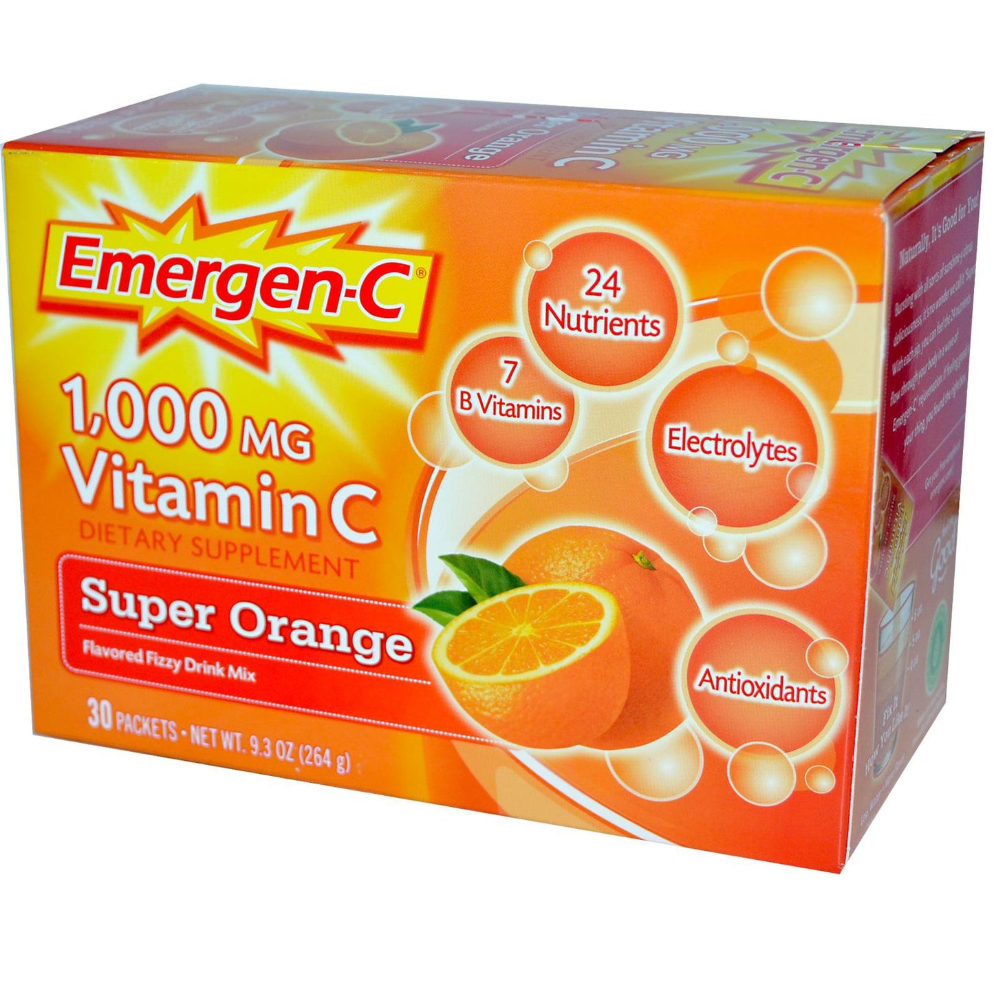 Emergen-C® Daily Immune Support Oral Supplement Super Orange Flavor Powder 0.30 oz. Individual Packet (978772_BX)