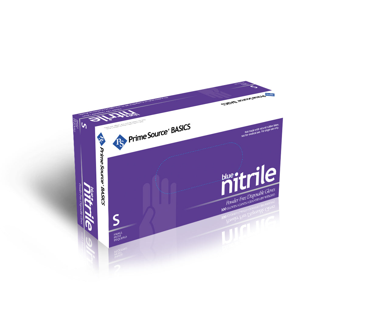 Prime Source® Powder Free Nitrile Gloves, Blue, Small (75000762)