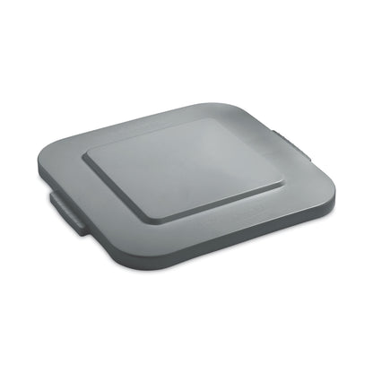 Rubbermaid® Commercial Square BRUTE Lid, 24w x 24d x 2.2h, Gray, 4/Carton (RCP353900GYCT)