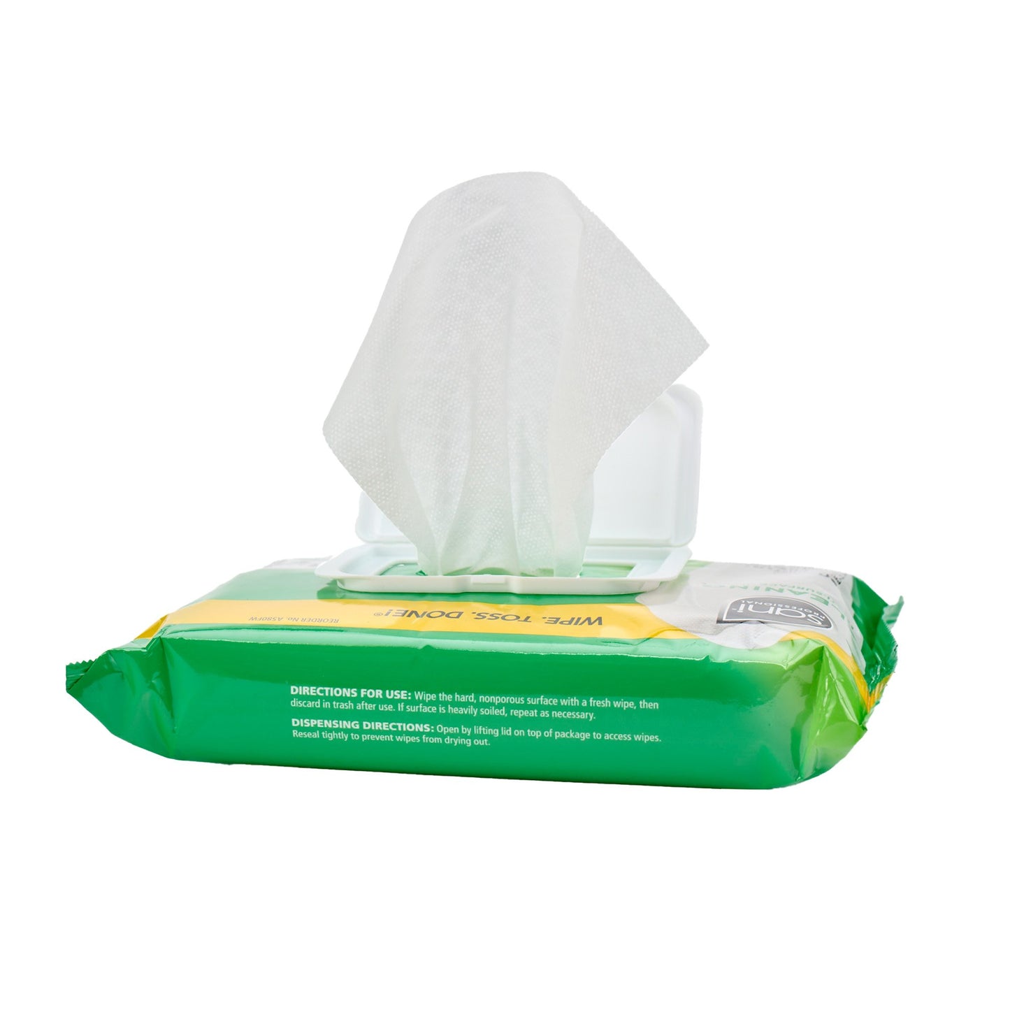 Sani Professional® Multi-Surface Premoistened Alcohol Based Manual Pull Wipe 90 Count Soft Pack Scented NonSterile (1061977_CS)