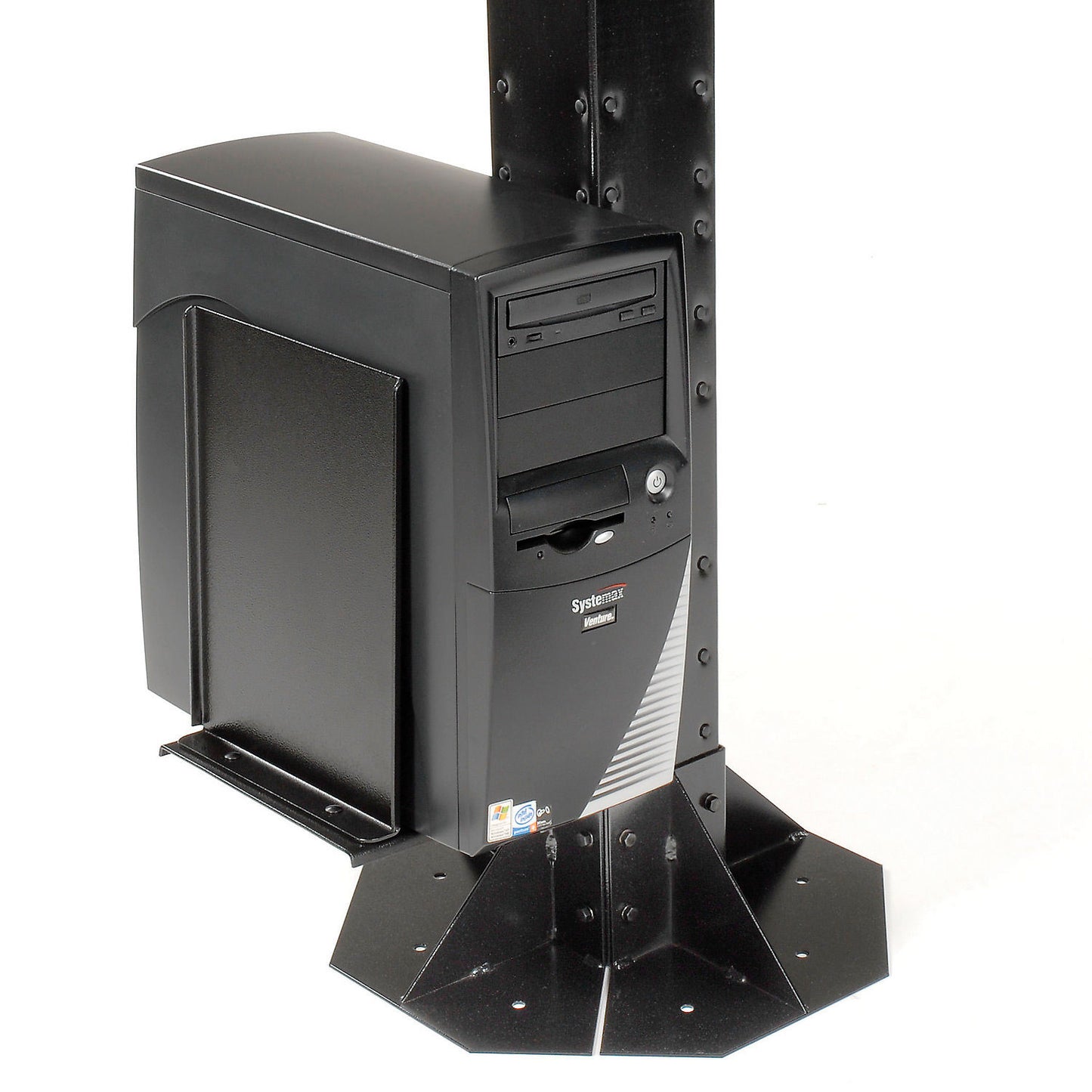 Global Industrial Computer CPU/UPS/Power Supply Holder - Black (WB752148BK)