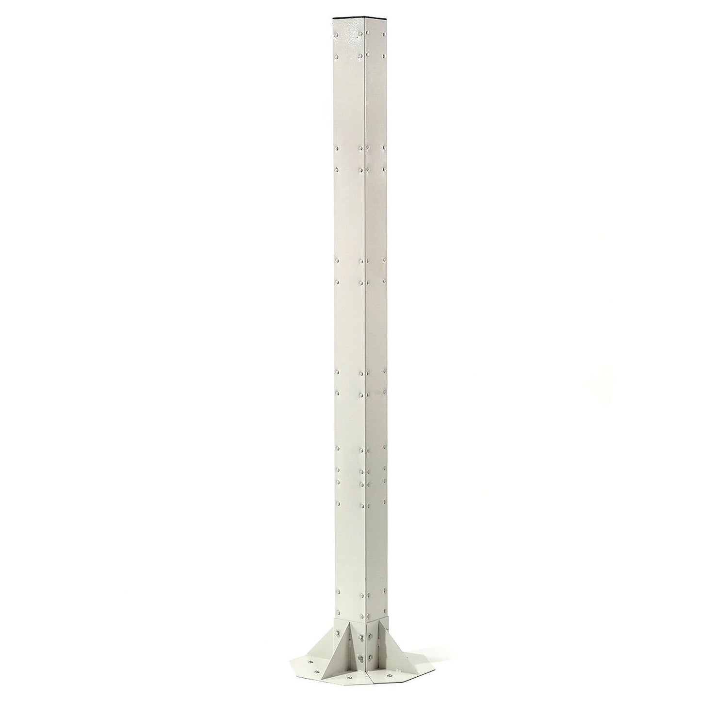 Global Industrial 81"H Steel Post with Fixed Base - Beige (WB752152BG)