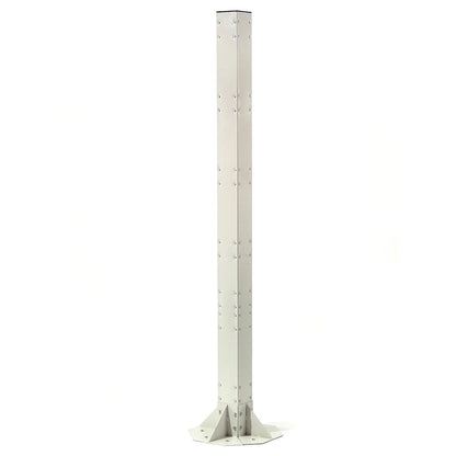 Global Industrial 81"H Steel Post with Fixed Base - Beige (WB752152BG)