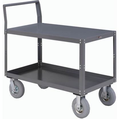 Global Industrial Service Cart w/2 Shelves, 1200 lb. Capacity, 48"L x 30"W x 31"H, Gray (WB752259)