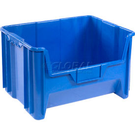 Global Industrial Plastic Hopper Bin, 15-1/4"L x 19-7/8"W x 12-7/16"H, Blue (WB752397BL)
