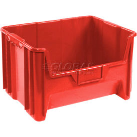 Global Industrial Plastic Hopper Bin, 15-1/4"L x 19-7/8"W x 12-7/16"H, Red (WB752397RD)