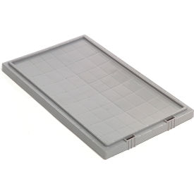 Global Industrial Lid LID181 for Stack and Nest Storage Container SNT180, SNT185, Gray (WB274321GY)