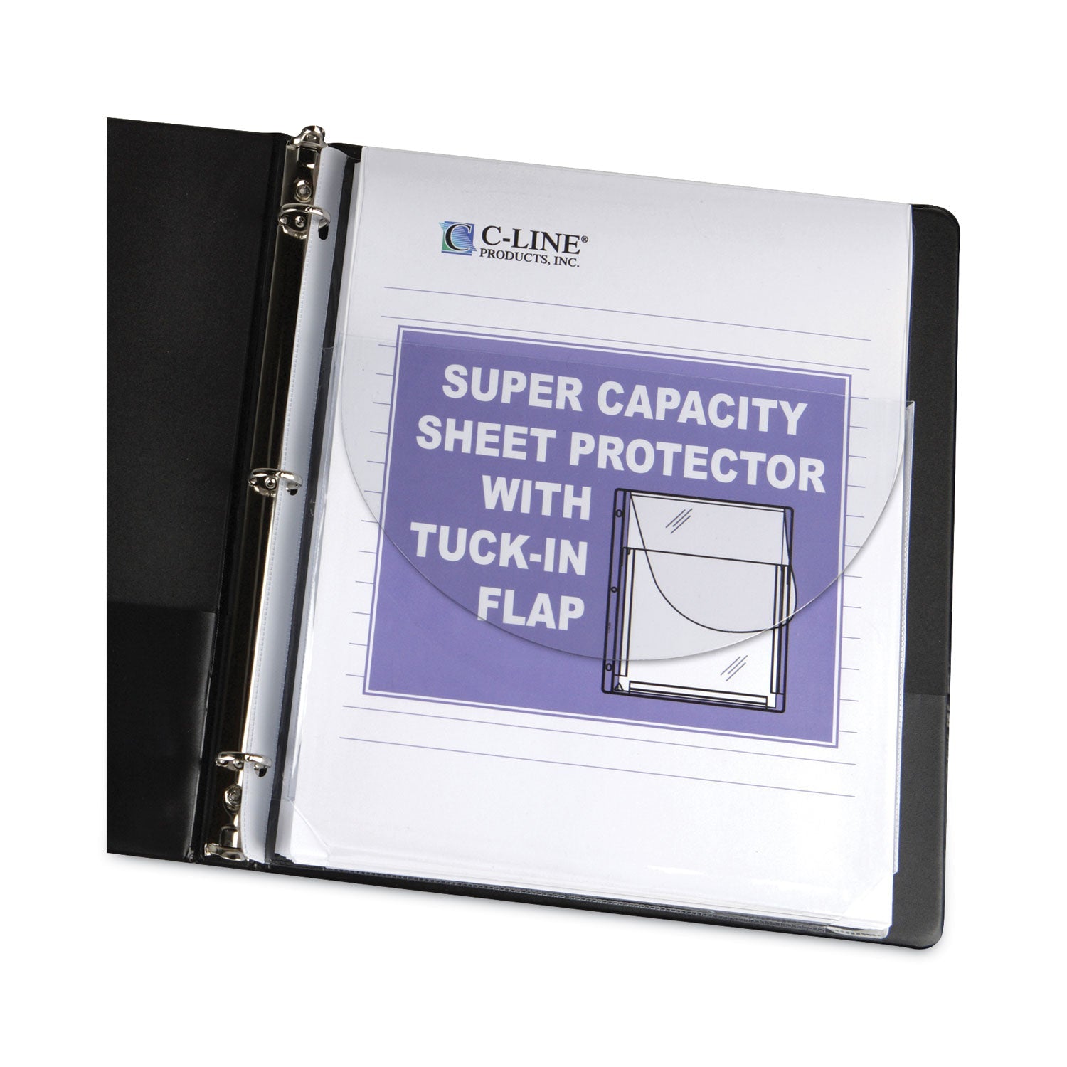 c-line-super-capacity-sheet-protectors-with-tuck-in-flap-num-cli61027_1