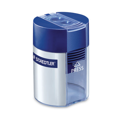 staedtler-r-cylinder-handheld-pencil-sharpener-two-hole-1-63-x-2-25-blue-silver-std512001a6_1