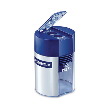 staedtler-r-cylinder-handheld-pencil-sharpener-two-hole-1-63-x-2-25-blue-silver-std512001a6_2