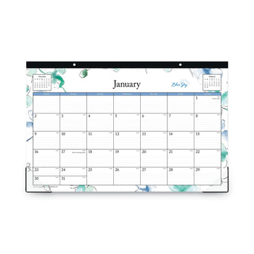 lindley-desk-pad-floral-artwork-17-x-11-white-blue-green-sheets-black-binding-clear-corners-12-month-jan-to-dec-2025-bls100024_2