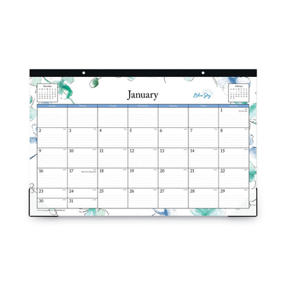 lindley-desk-pad-floral-artwork-17-x-11-white-blue-green-sheets-black-binding-clear-corners-12-month-jan-to-dec-2025-bls100024_2