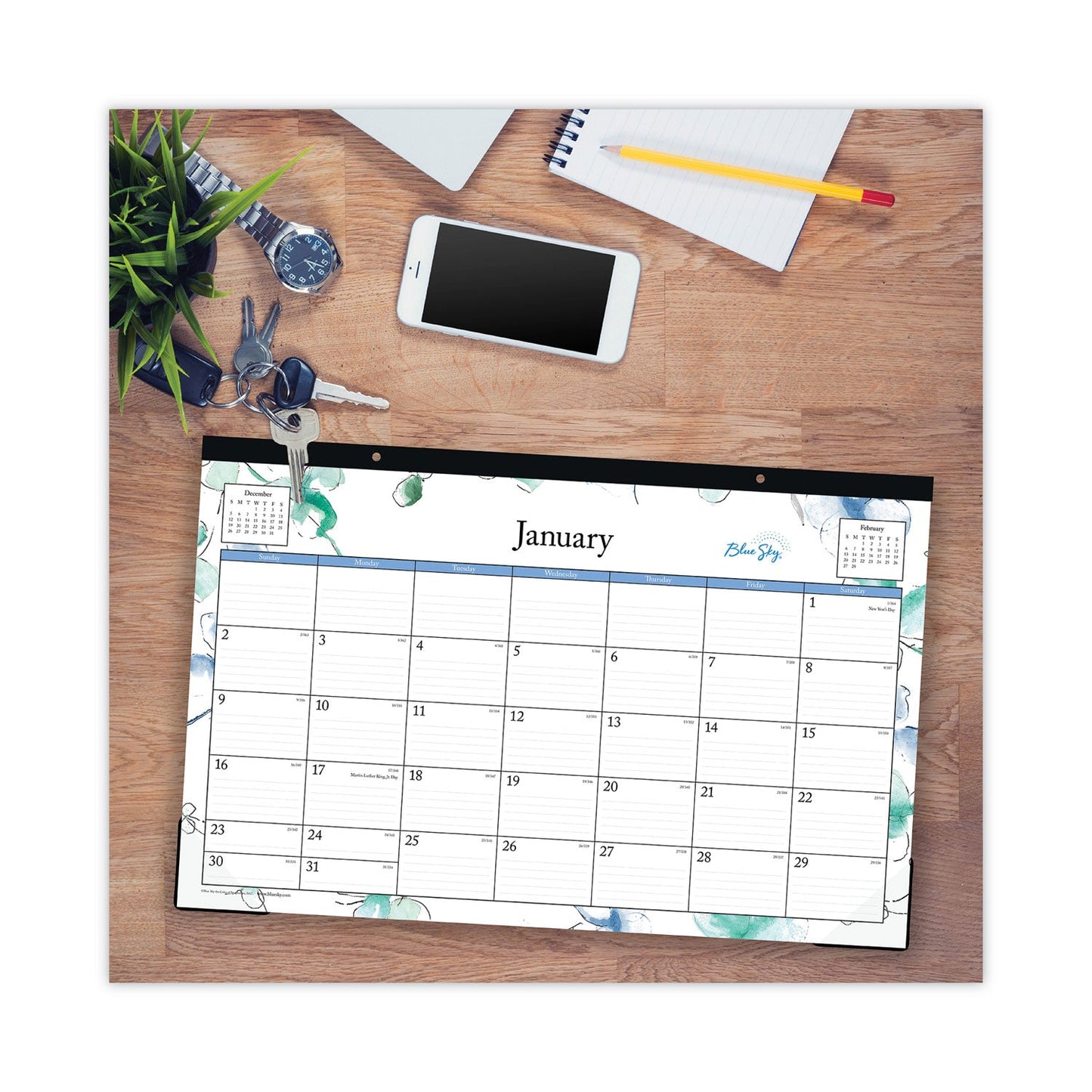 lindley-desk-pad-floral-artwork-17-x-11-white-blue-green-sheets-black-binding-clear-corners-12-month-jan-to-dec-2025-bls100024_3