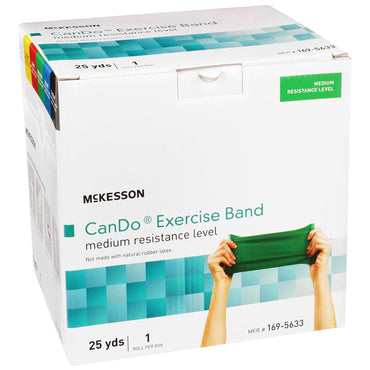 McKesson CanDo® Exercise Resistance Band Green 5 Inch X 25 Yard Medium Resistance (1073313_EA)