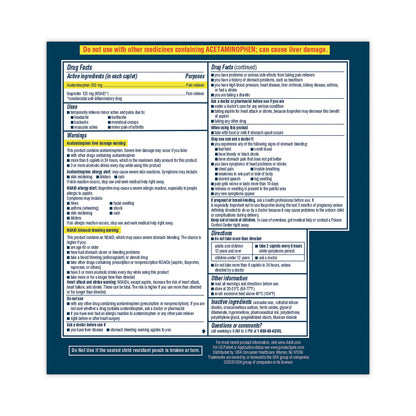 Advil® Dual Action with Acetaminophen and Ibuprofen Caplets, 50 Packets of 2 Caplets (AVL014795)