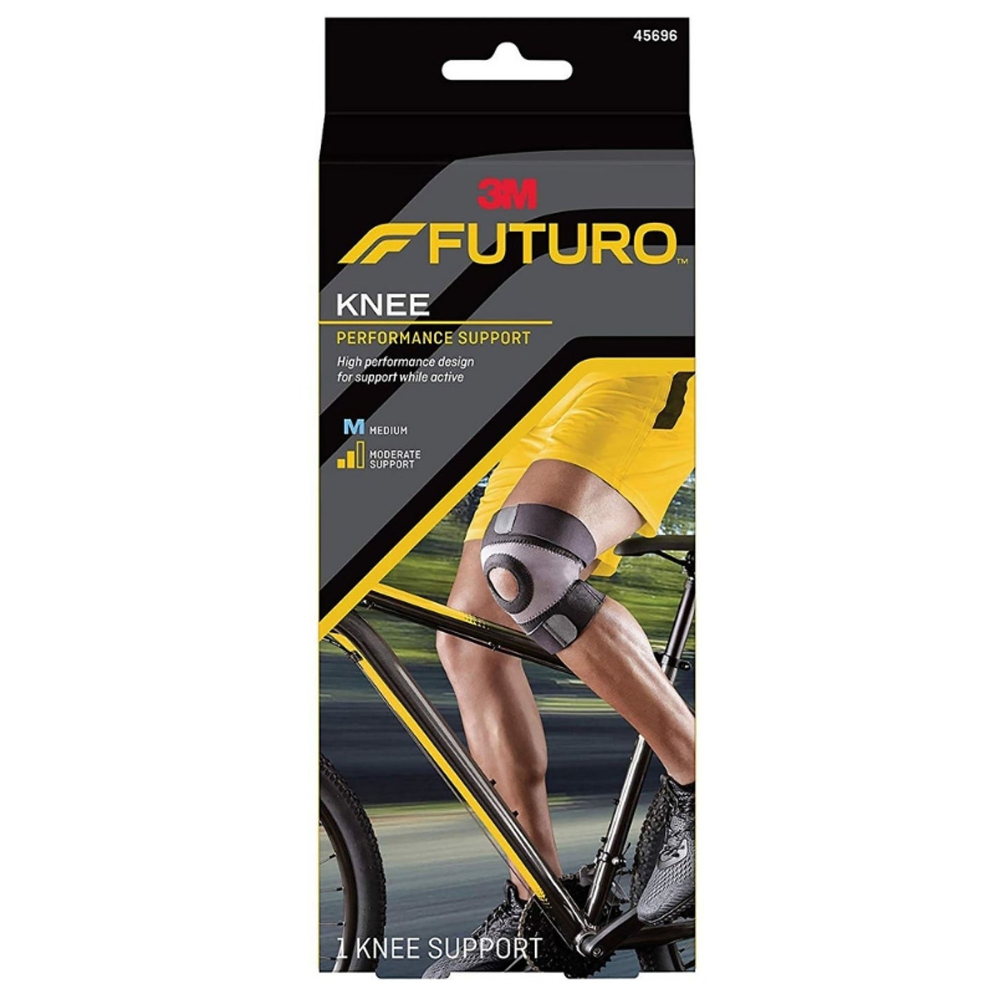 3M™ Futuro™ Sport Moisture Control Knee Brace Medium Pull-On / Hook and Loop Strap Closure 15 to 17 Inch Knee Circumference Left or Right Knee (501904_BX)