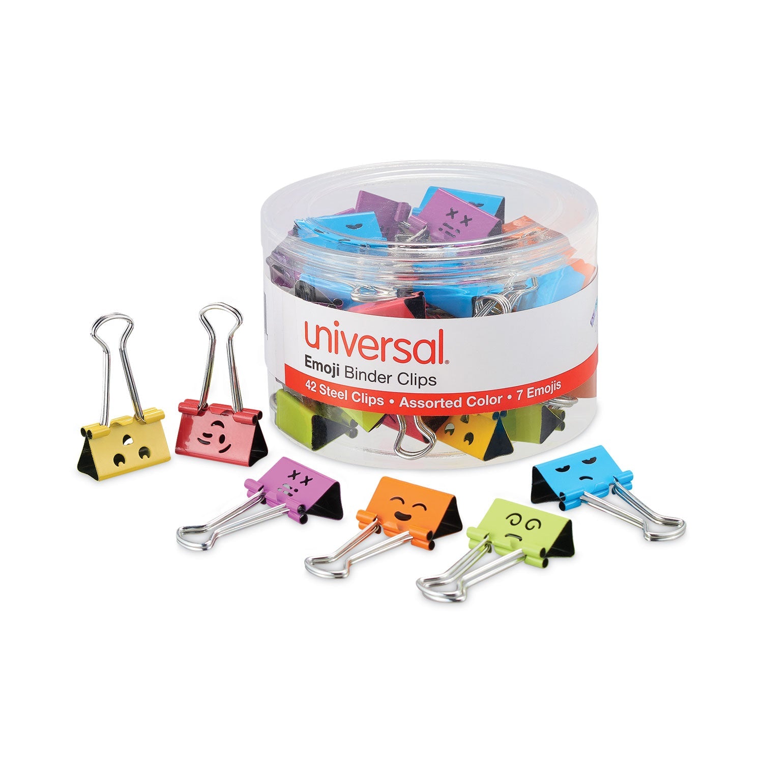 universal-emoji-themed-binder-clips-with-storage-tub-num-unv31031_2