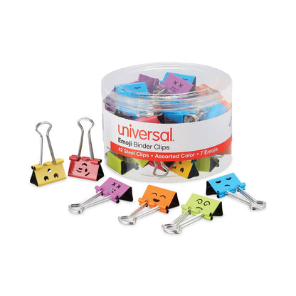 universal-emoji-themed-binder-clips-with-storage-tub-num-unv31031_2