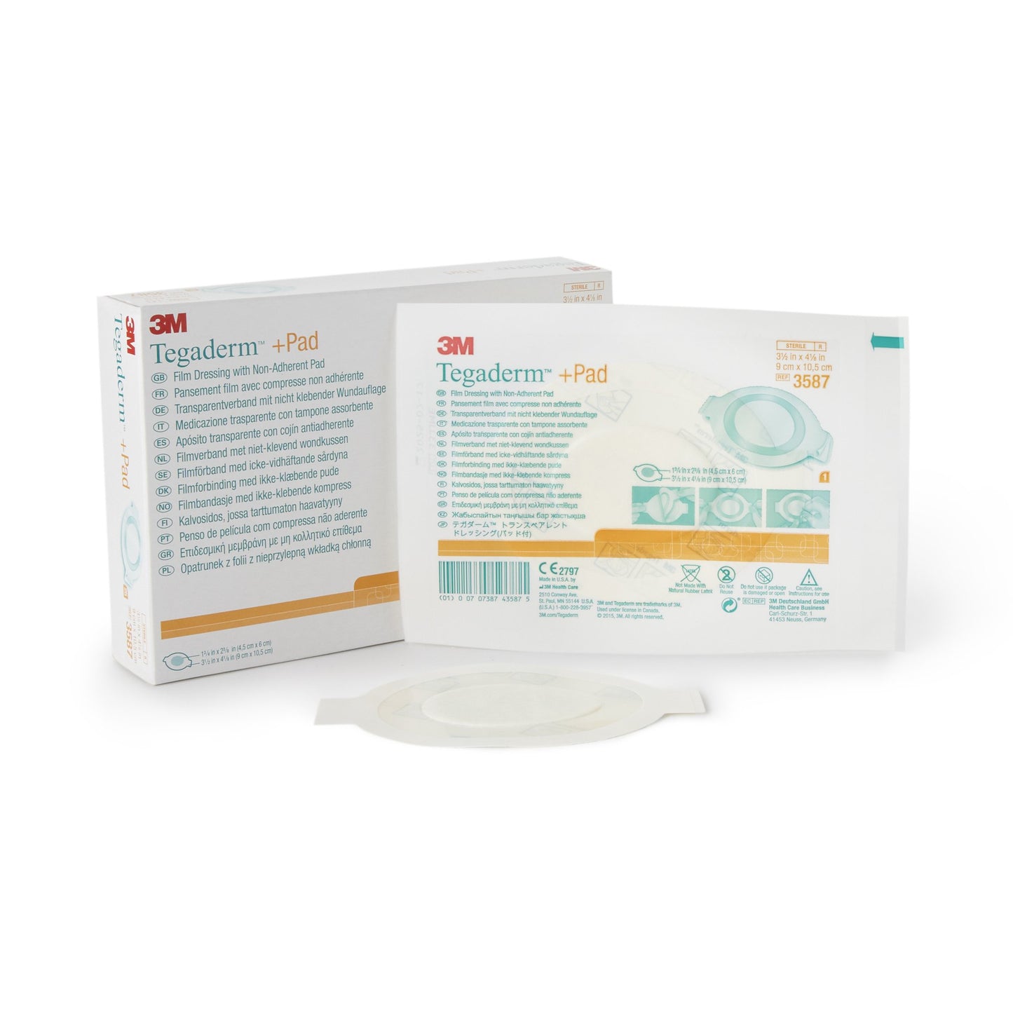 3M™ Tegaderm™ Transparent Film Dressing with Pad 3-1/2 X 4 Inch Frame Style Delivery Rectangle Sterile (318722_CS)