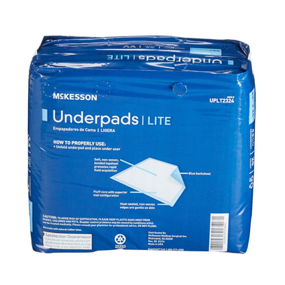 McKesson Classic Plus Disposable Underpad 23 X 24 Inch Fluff / Polymer Light Absorbency (730985_BG)