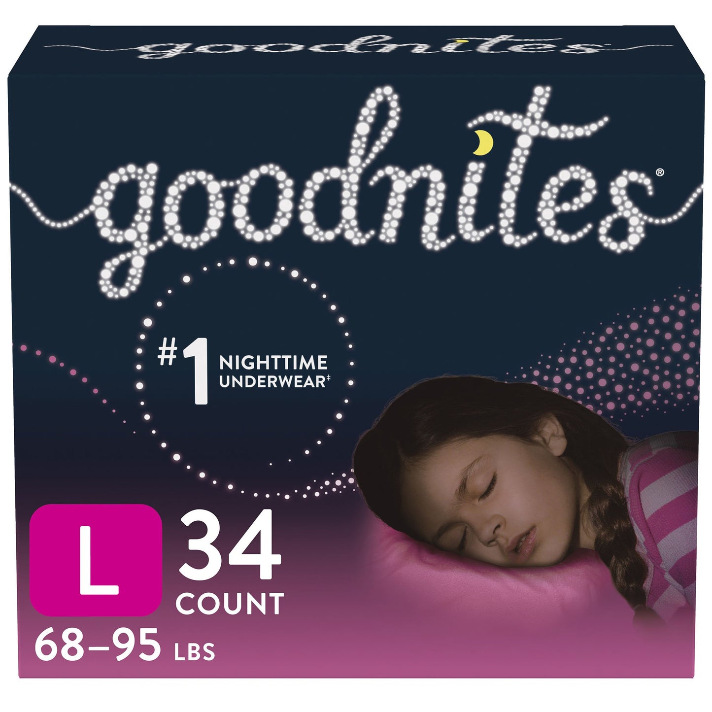 GoodNites® Female Youth Absorbent Underwear Pull On with Tear Away Seams Large Disposable Heavy Absorbency (1184207_CS)