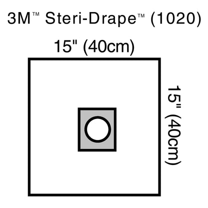 3M™ Steri-Drape™ EENT Drape Small Drape with Aperture 15 W X 15 L Inch Sterile (5717_CS)