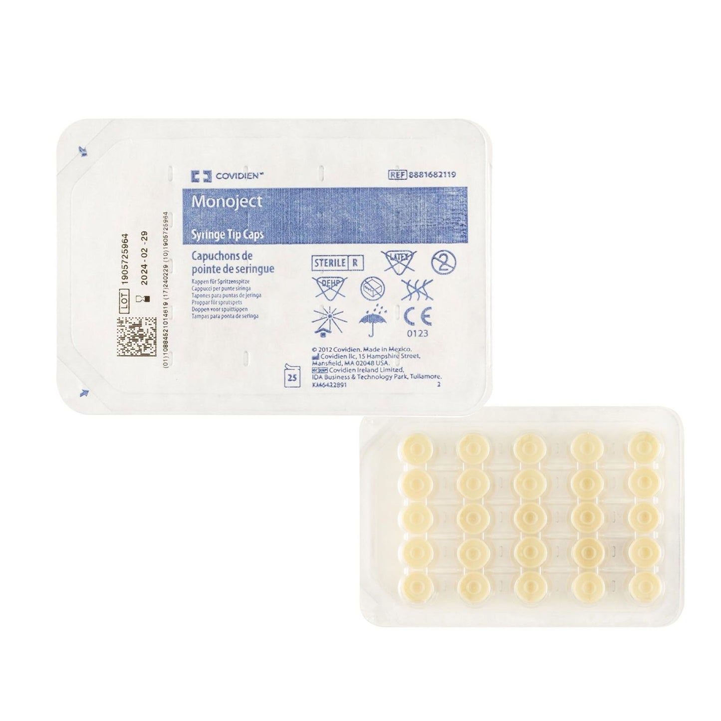 Monoject™ Syringe Tip Cap Polyolefin Plastic, Sterile, Disposable (459106_CT)