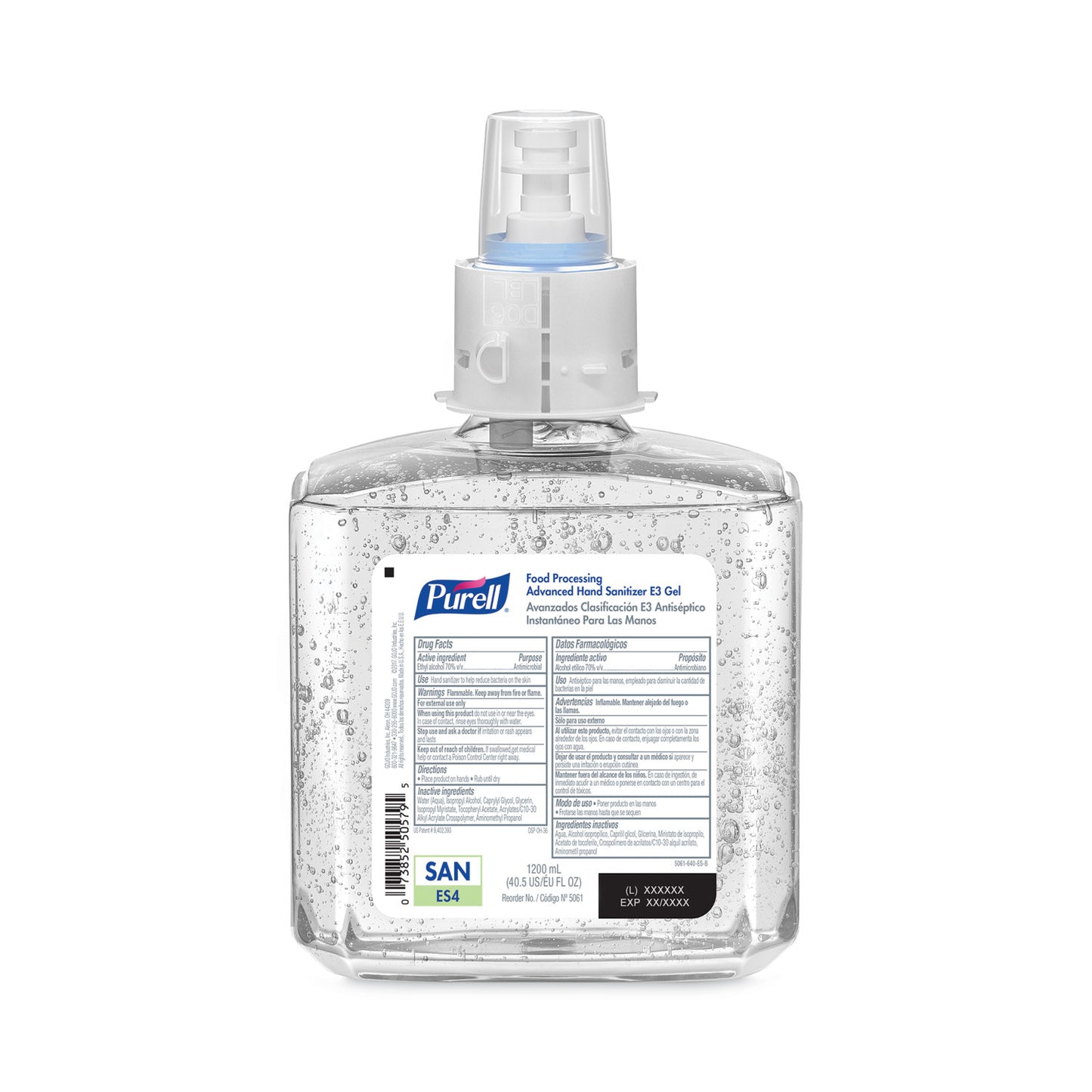PURELL® Advanced E3-Rated Instant Hand Sanitizer Gel, 1,200 mL Refill, Fragrance-Free, For ES4 Dispensers, 2/Carton (GOJ506102)