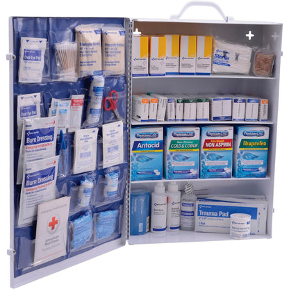 Global Industrial First Aid Kit, 100-150 Person, 2015 ANSI Compliant, 4-Shelf Steel Cabinet (WB761297A)