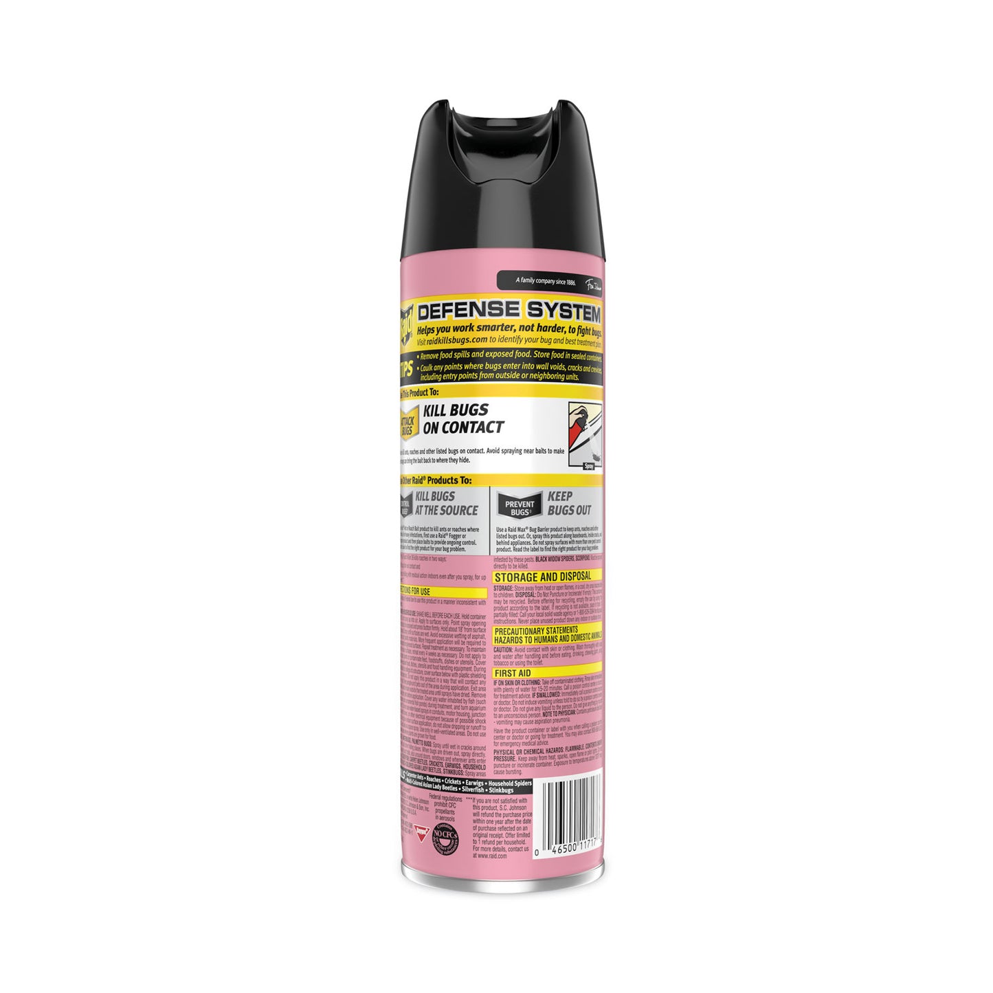 Raid® Ant and Roach Killer, 17.5 oz Aerosol Spray, Fragrance-Free, 12/Carton (SJN386210)