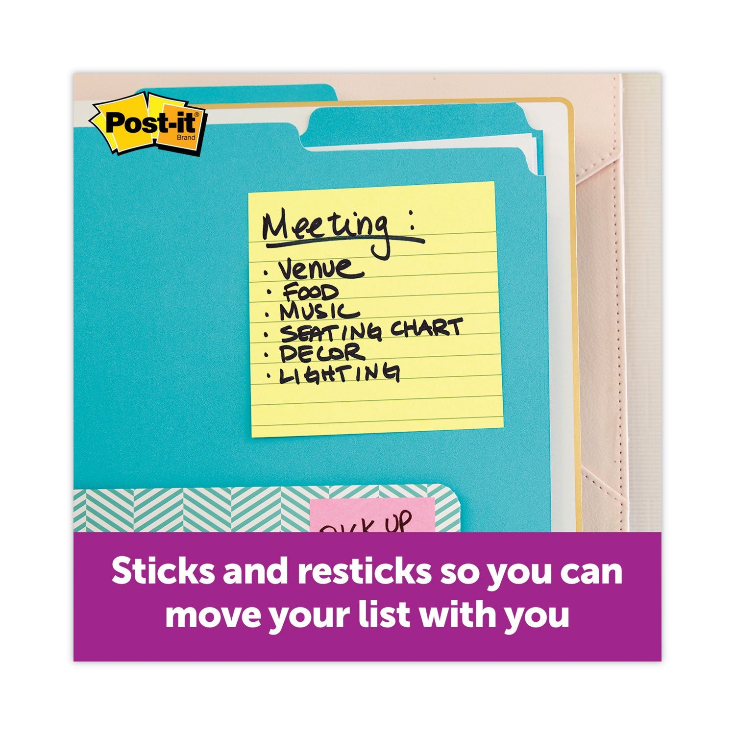 Post It Note Yellow Ruled Post-it® Notes Super Sticky Pads in Canary Yellow, Note Ruled, 4