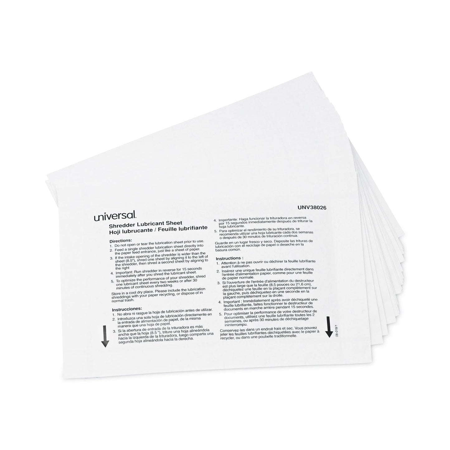 universal-shredder-lubricant-sheets-num-unv38026_1