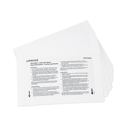 universal-shredder-lubricant-sheets-num-unv38026_1