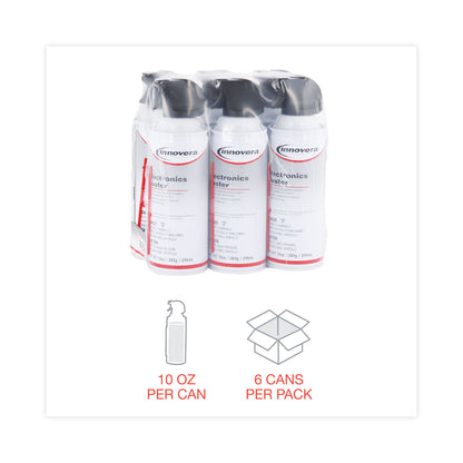 Innovera® Compressed Air Duster Cleaner, 10 oz Can, 6/Pack (IVR10016)